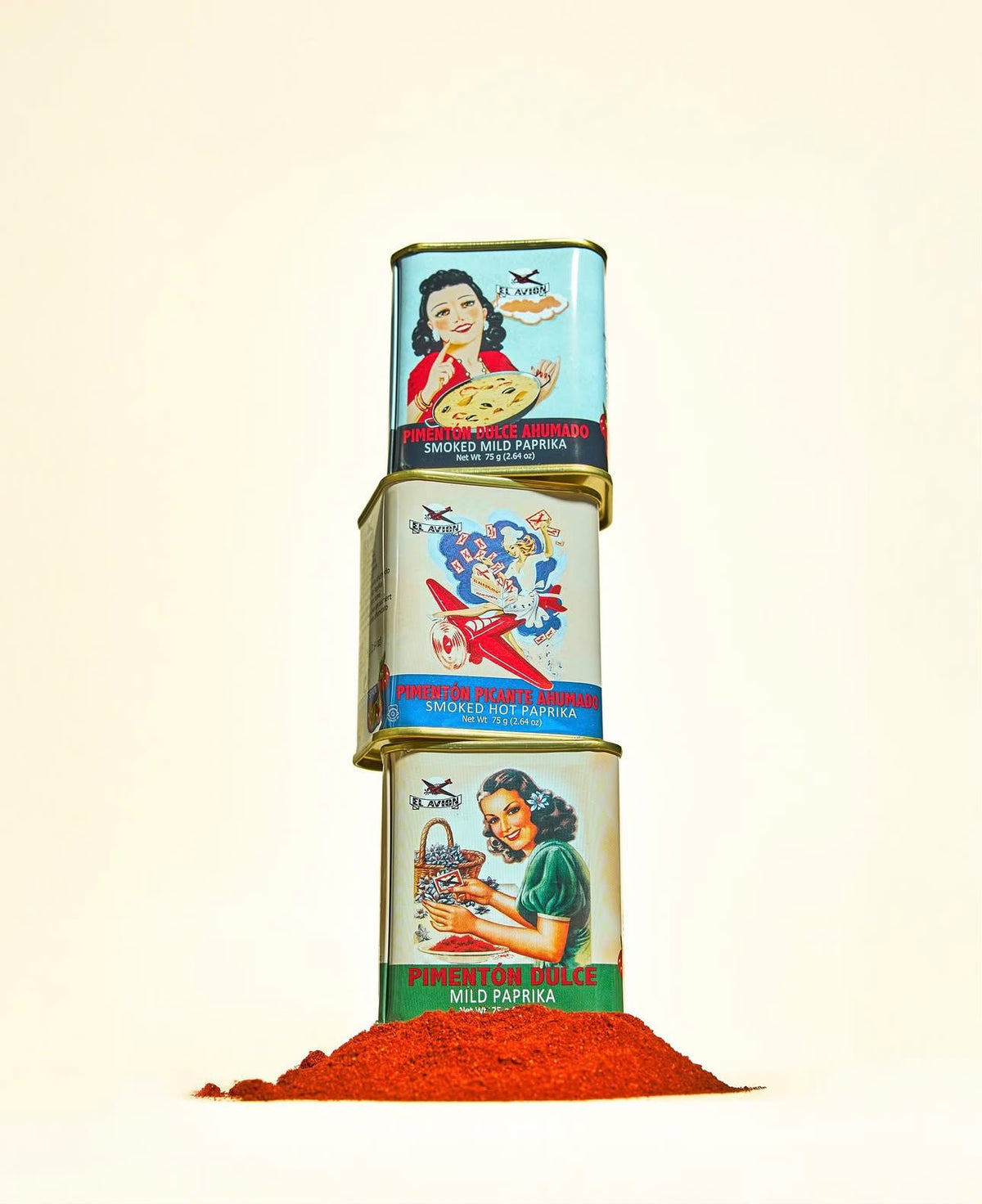 Spanish Paprika Trio – Sweet, Smoked & Hot (3 × 75g Vintage Tins) by IBERICO DISTRIBUTION LLC – Authentic Spanish Gourmet from IBERICO DISTRIBUTION LLCSeasoningPAPRIKA‑TRIO‑75G